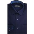 Self Design Navy Blue Shirt : Ditto
