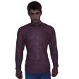 Self Design Maroon Shirt : Business