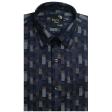 Print Blue Shirt : Party