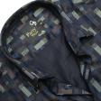 Print Blue Shirt : Party