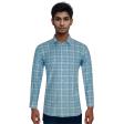 Checks Light Blue Shirt : Business
