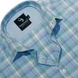 Checks Light Blue Shirt : Business