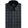 Checks Dark Gray Shirt : Business