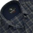 Checks Dark Gray Shirt : Business