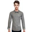 Print Light Gray Shirt : Slim