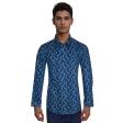 Print Dark Blue Shirt : Slim