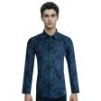 Print Dark Blue Shirt : Slim