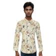 Print Cream Shirt : Slim