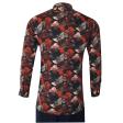 Print Rust Shirt : Party