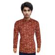 Print Rust Shirt : Party
