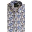 Print Blue Shirt : Party