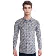 Print Blue Shirt : Party