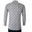 Print Blue Shirt : Party