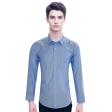 Self Design Light Blue Shirt : Slim