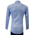 Self Design Light Blue Shirt : Slim
