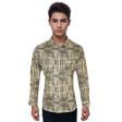 Print Brown Shirt : Party
