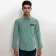 Plain Light Green Shirt : Slim