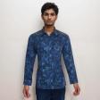 Print Navy Blue Shirt : Party