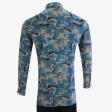 Print Blue Shirt : Party