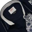 Combination Navy Blue Shirt : Ditto