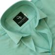 Self Design Light Green Shirt : Business