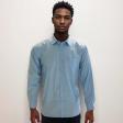 Self Design Aqua Blue Shirt : Business