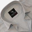 Self Design Light Gray Shirt : Business