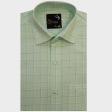 Checks Light Green Shirt : Business