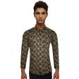 Print Brown Shirt : Party