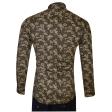 Print Brown Shirt : Party