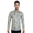 Print Blue Shirt : Party