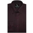 Stripes Maroon Shirt : Business