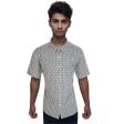 Print Blue Shirt : Party