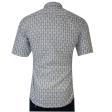 Print Blue Shirt : Party