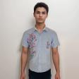 Handpainted Light Blue Shirt : Ditto