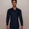 Plain Navy Blue Shirt : Business