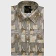 Print Brown Shirt : Party
