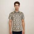Print Brown Shirt : Party
