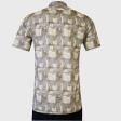 Print Brown Shirt : Party