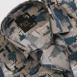 Print Blue Shirt : Party