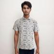 Print Gray Shirt : Party