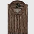 Print Brown Shirt : Party