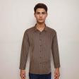 Print Brown Shirt : Party