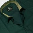 Plain Dark Green Shirt : Business