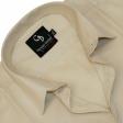 Self Design Cream Shirt : Business