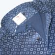 Combination Navy Blue Shirt : Party