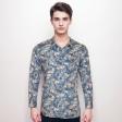 Print Blue Shirt : Party