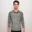 Print Blue Shirt : Party