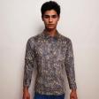 Print Brown Shirt : Party