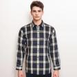 Checks Navy Blue Shirt : Business